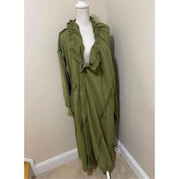 NWT Free People keep Me cardi long hoodie duster Cardigan Jacket Size L - Picture 4 of 9